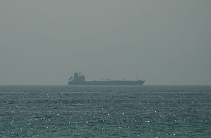 OIL TANKER Al Shaffiah sails at the sea near the Omani coast, as seen from Musandam, Oman, June 26, 2026.