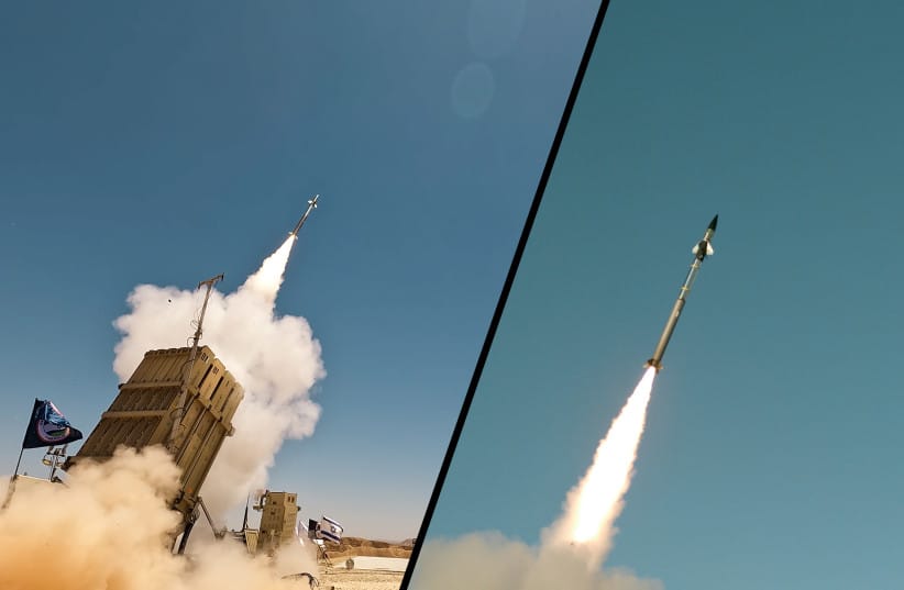 The Defense Ministry conducted a joint drill in which the Iron Beam laser defense and the Iron Dome interceptor-based defense systems were used together to combat a multi-threat scenario. June 29, 2026.
