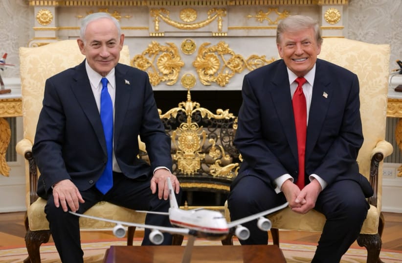 Prime Minister Benjamin Netanyahu and US President Donald Trump meet at the White House, July 28, 2026.