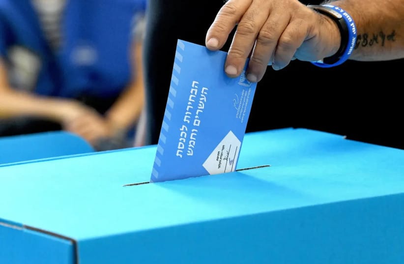 Voters casting ballots in Israel's 25th Knesset election