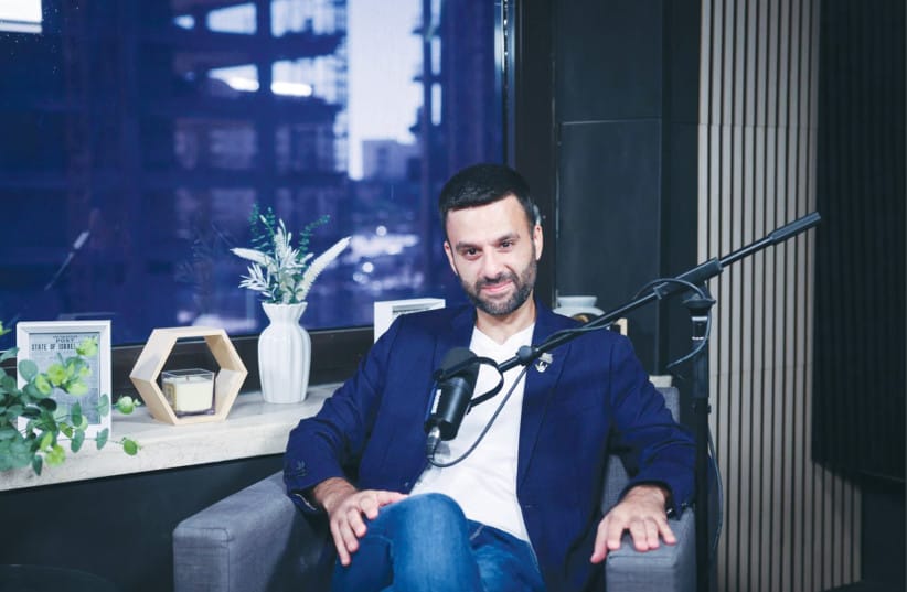 YOSEPH HADDAD, No. 2 on the new People of Israel Party list, speaks to the ‘Post’ at its Jerusalem office earlier this month.