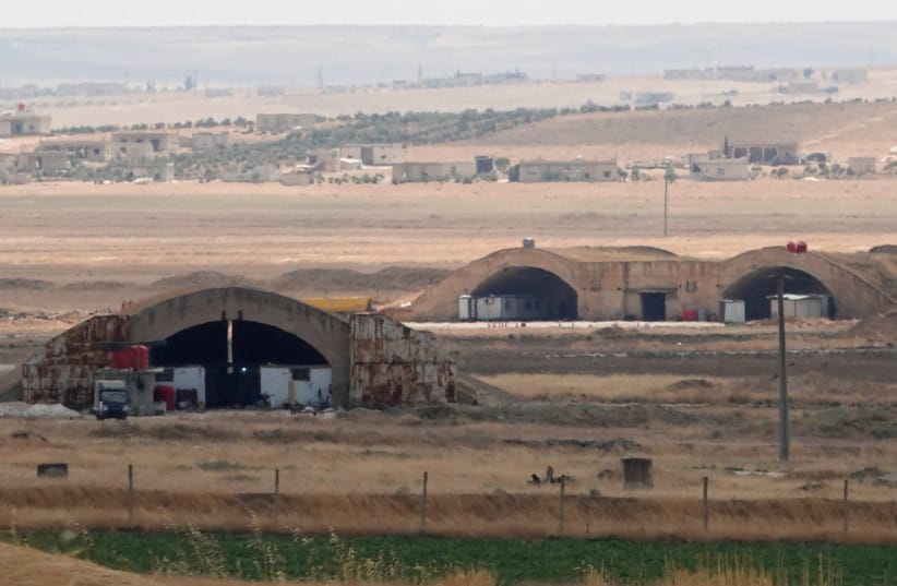 Damage following strikes at the Abu al-Duhur base Tuesday, 18th August 2026