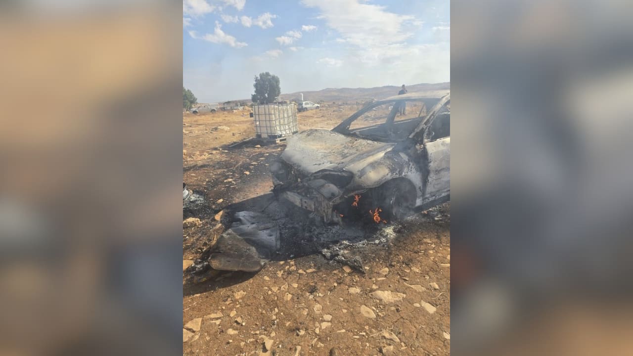 A knife used by a terrorist during an arson and attempted stabbing attack at Hanania's farm near Geva Binyamin in the West Bank on October 5, 2026.