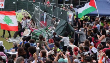 A pro-Palestinian protest encampment is re-occupied at the Massachusetts Institute of Technology (MIT), during the ongoing Israel-Hamas war, in Cambridge, Massachusetts,US, May 6, 2024.