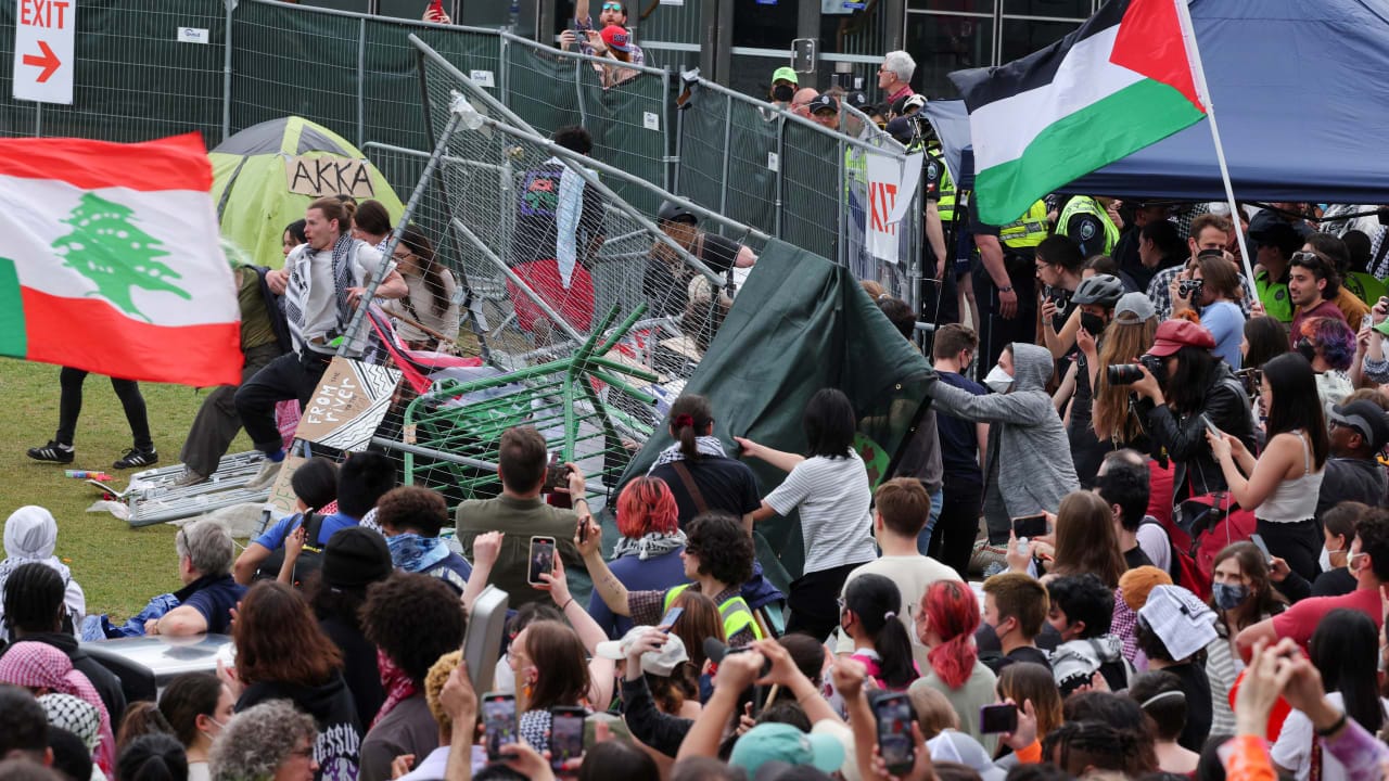 A pro-Palestinian protest encampment is re-occupied at the Massachusetts Institute of Technology (MIT), during the ongoing Israel-Hamas war, in Cambridge, Massachusetts,US, May 6, 2024.