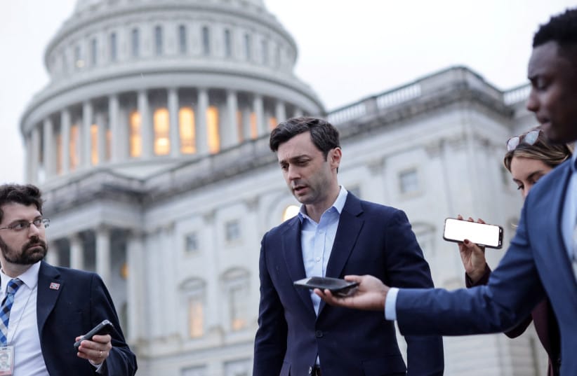 US Senator Jon Ossoff (D-GA) departs after an evening Senate vote at the US Capitol in Washington, D.C., US, September 22, 2026.