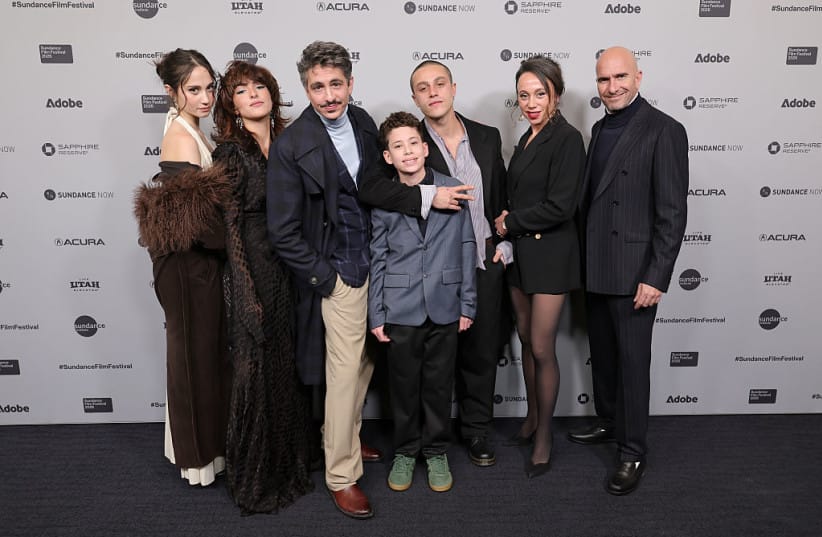 Neta Orbach, Mor Dimri, Moshe Rosenthal, Yair Mazor, Ido Tako, Keren Tzur and Assi Cohen attend the ''Tell Me Everything'' Premiere during the 2026 Sundance Film Festival at The Ray Theatre on January 25, 2026 in Park City, Utah.