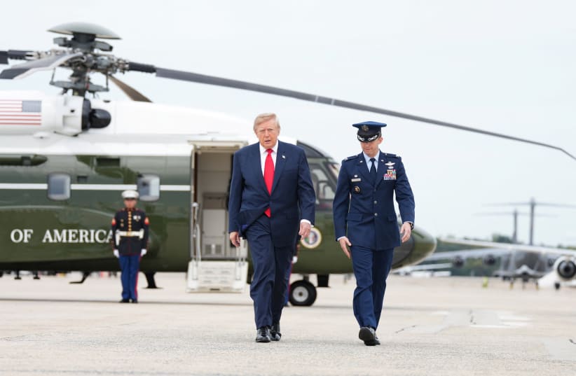 US President Donald Trump departs for Tennessee, at Joint Base Andrews Saturday, 10th October 2026