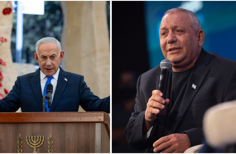 Prime Minister Benjamin Netanyahu (L) and Gadi Eisenkot (R).