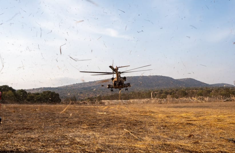 IDF helicopter evacuates wounded victims after unexploded Hezbollah ordnance detonated in northern Israel, October 12, 2026.