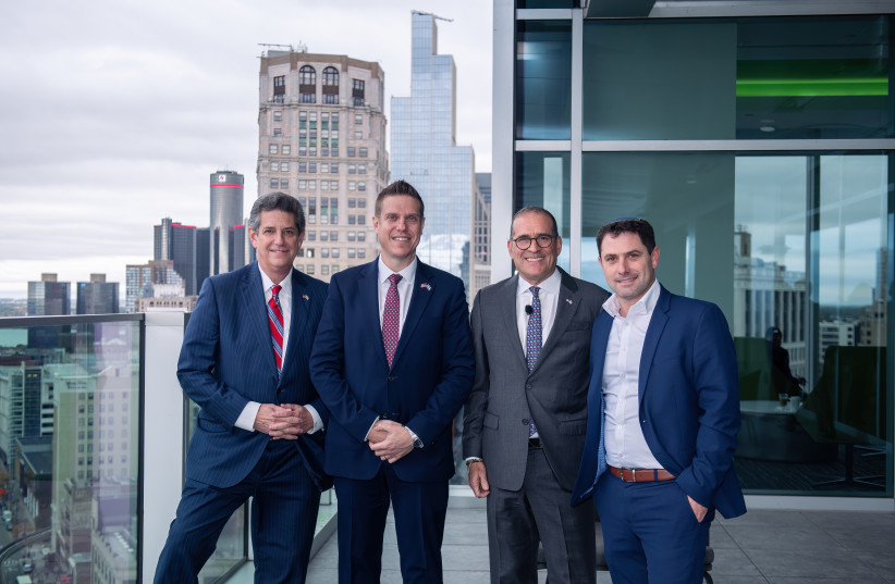 MIBA CEO Mark Davidoff, Consul General Elad Strohmayer, MIBA Board Chair Howard Handler, and Chaim Martin.