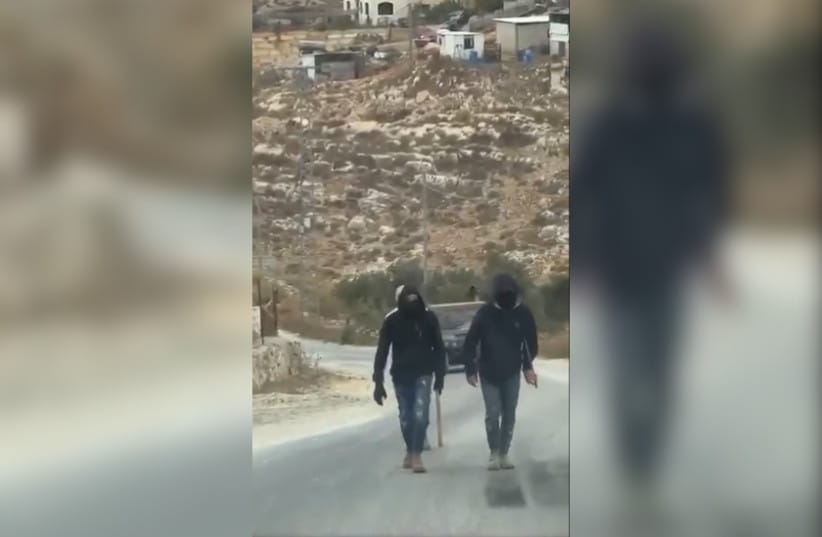 Masked men attacked diplomats in the West Bank.