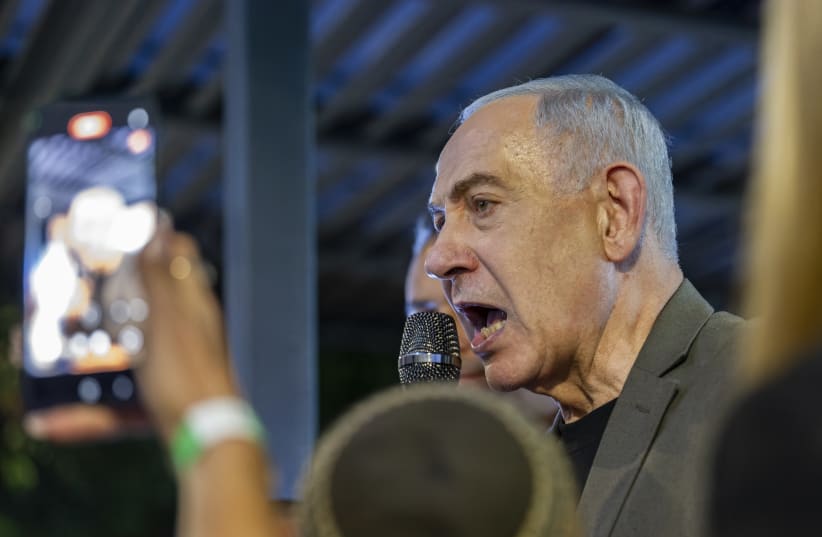 Prime Minister and Likud party chairman Benjamin Netanyahu visits supporters in the northern Israeli city of Haifa, ahead of Israel’s upcoming general elections, October 14, 2026
