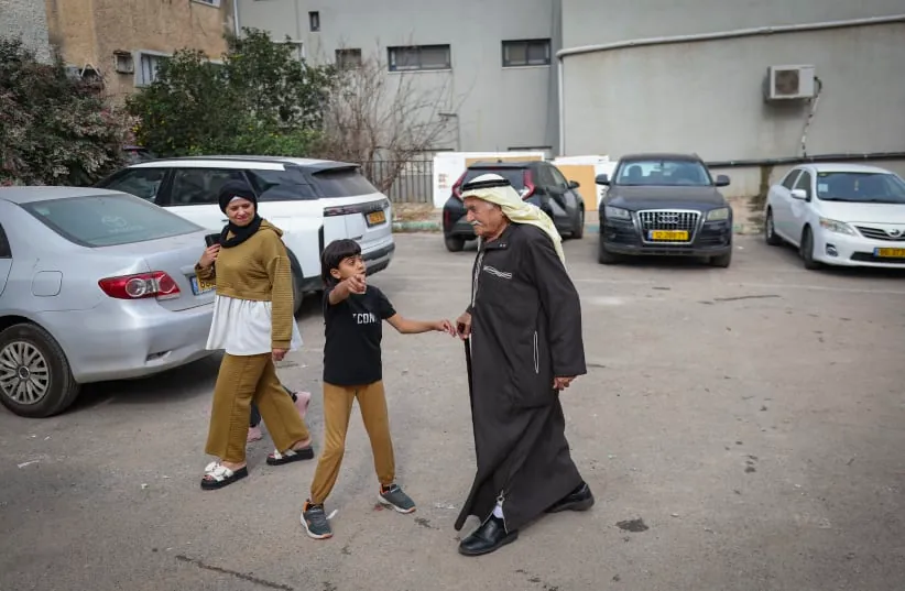 Arab Israelis arrive to cast their ballots at a polling station in the Arab city of Tayibe, central Israel, during Israel’s general elections, October 27, 2026.