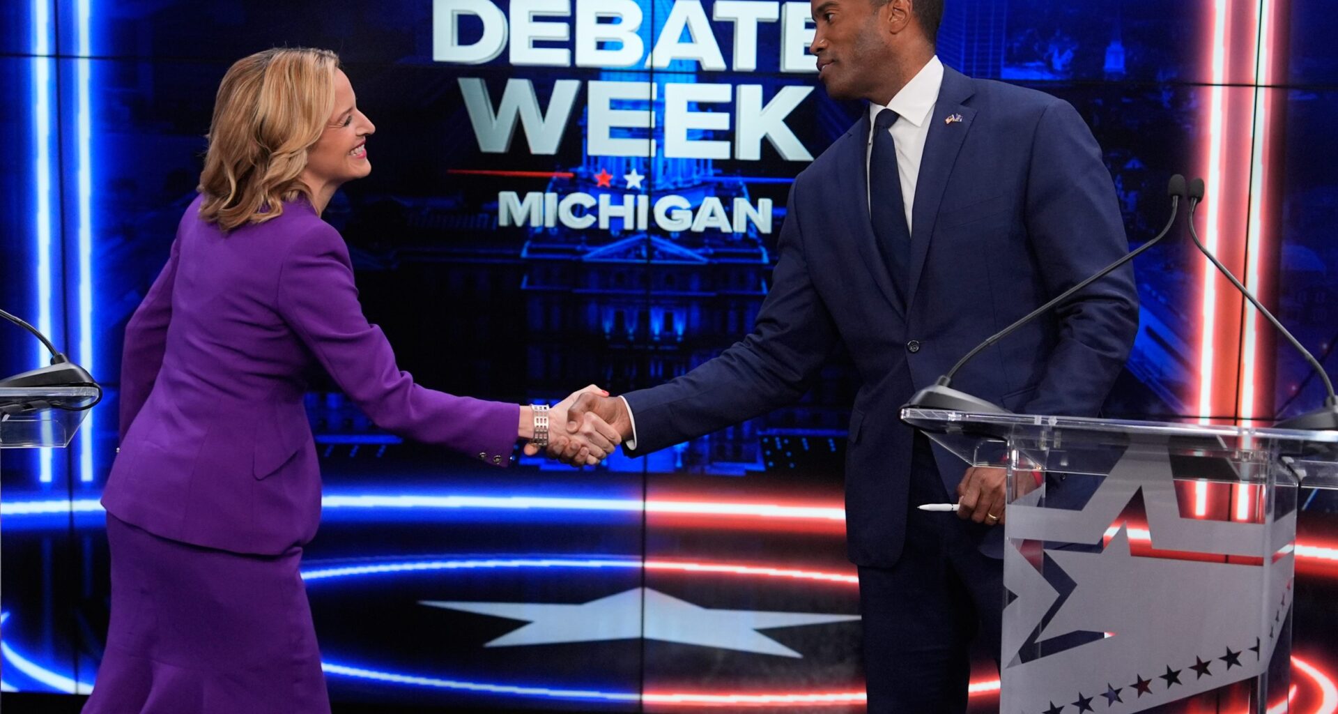 Fact check: John James, Jocelyn Benson debate data centers, tariffs, more