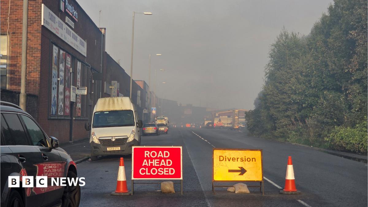 Road closure signs