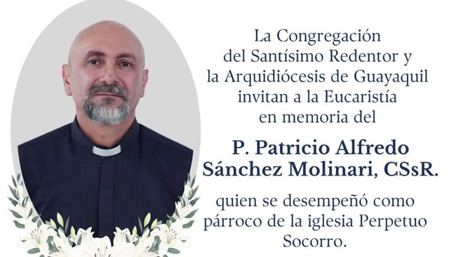 Priest Patricio Sanchez was killed by a falling crucifix as he celebrated Mass in Ecuador.