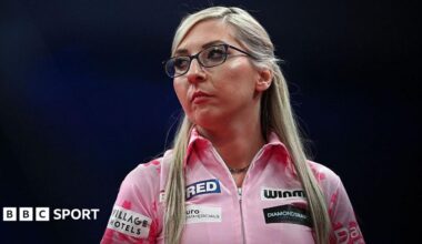 Fallon Sherrock looks on during her match against Beau Greaves