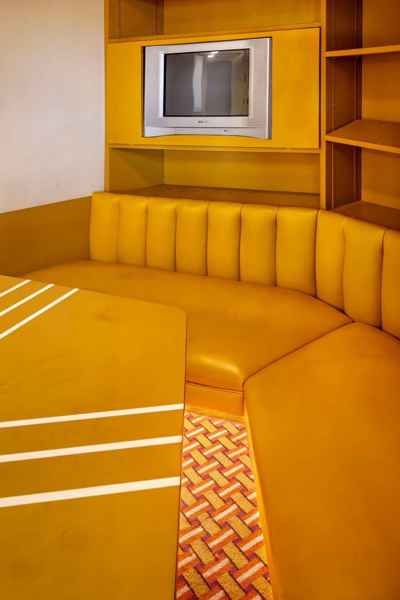 The retro designs, which differed from room to room, and floor to floor, provided endless color and texture to document.
