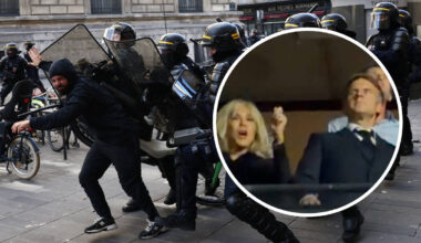 Macron and wife Brigitte likened to Marie Antionette after pair dance at Celine Dion amid French riots - as arrest toll hits 1,800