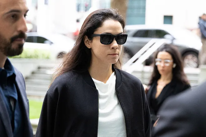 Tech executive and former OpenAI employee Shivon Zilis arrives for a court hearing at the Ronald V. Dellums Federal Building in Oakland, California on May 5, 2026.