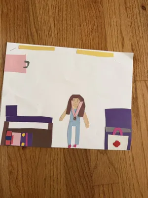 Nikki Anderson's daughter, 6, created artwork reflecting what she wants to do when she grows up. She wants to be a nurse.