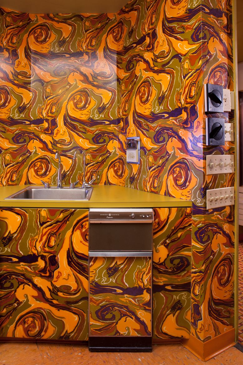 The Ebony Test Kitchen still had its original applicances.