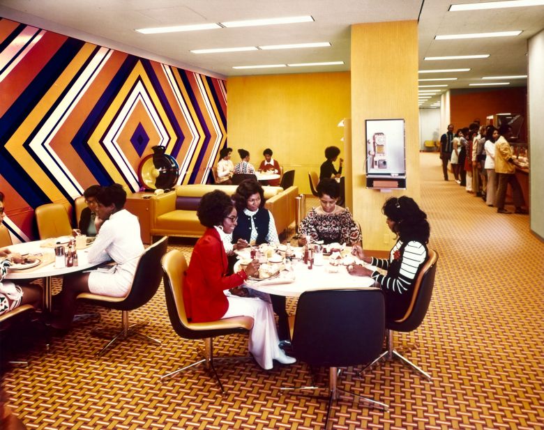 An archival image of the JPC cafeteria, located on the 10th floor, which not only served its employees but the stars and public figures who visited.