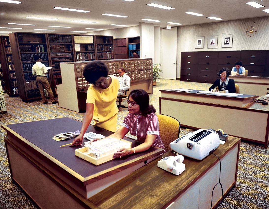 The JPC library on the 7th floor featured thousands of books on Black American and African history and culture.
