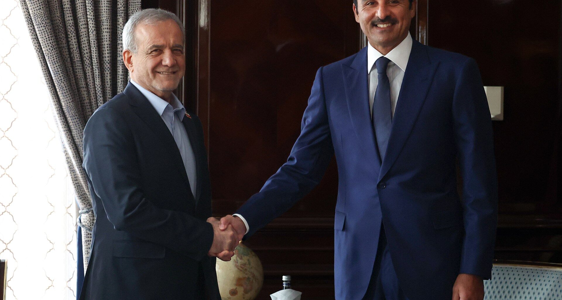 Qatar’s Emir meets Iran’s Pezeshkian in Moscow | Energy News