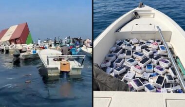 Viral footage shows iPhones floating in Strait of Hormuz after Iran sinks Singaporean