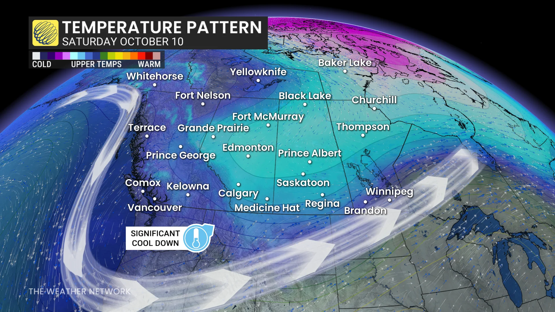 Baron - Alberta temperature pattern - Oct 6