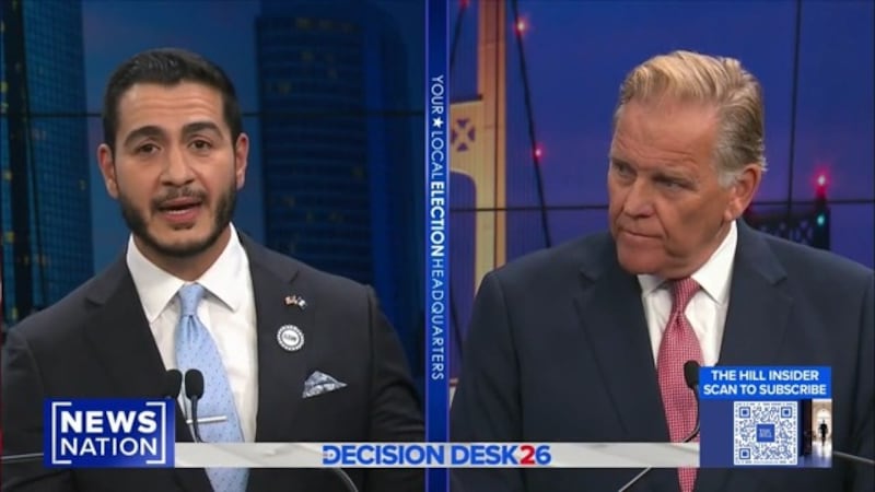 El-Sayed and Rogers slug it out during the debate.