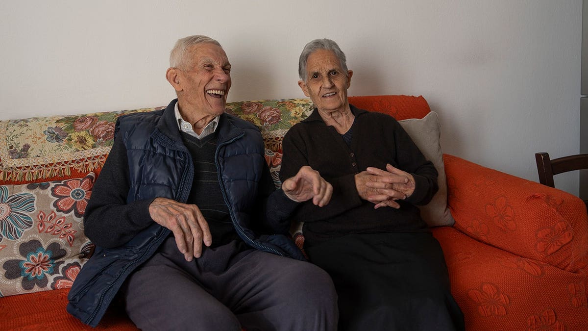 Centenarians Salvatore and Nina spend time socializing daily in Bolotana