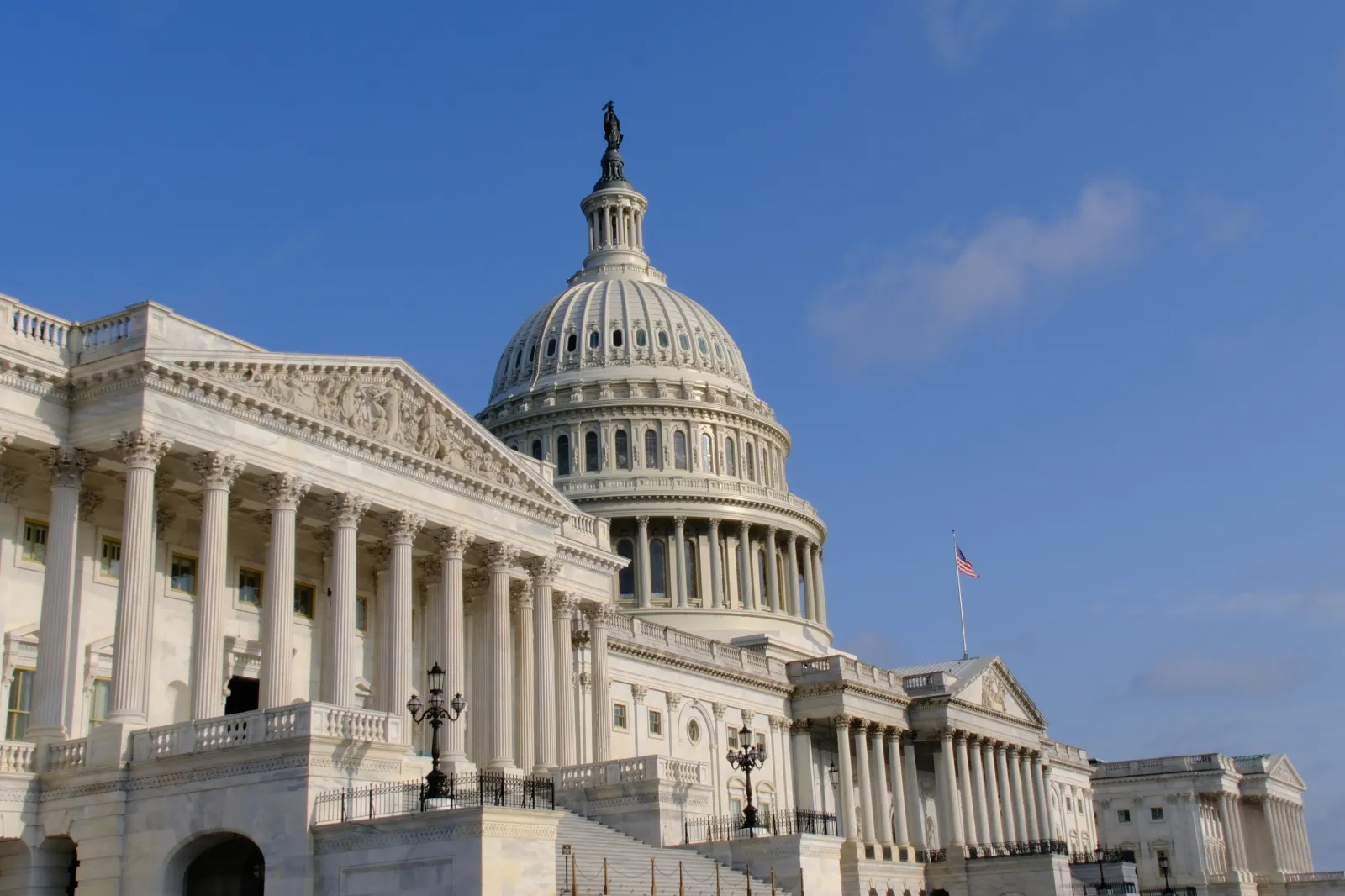 Stock image - Washington, DC USA, August 3, 2024: A view of the Capitol Dome atop the US Capitol building