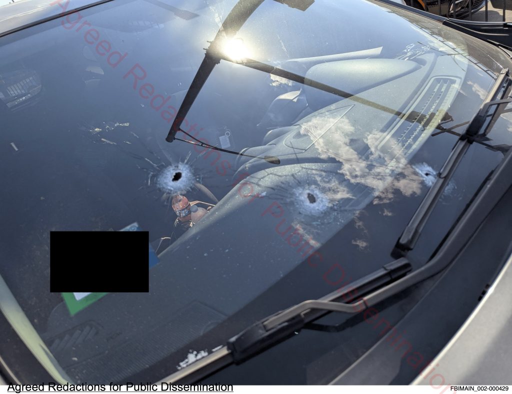 After a court order, prosecutors on Feb. 11 released this and other images taken during the investigation that followed the Oct. 4 shooting of Marimar Martinez by Border Patrol agent Charles Exum.