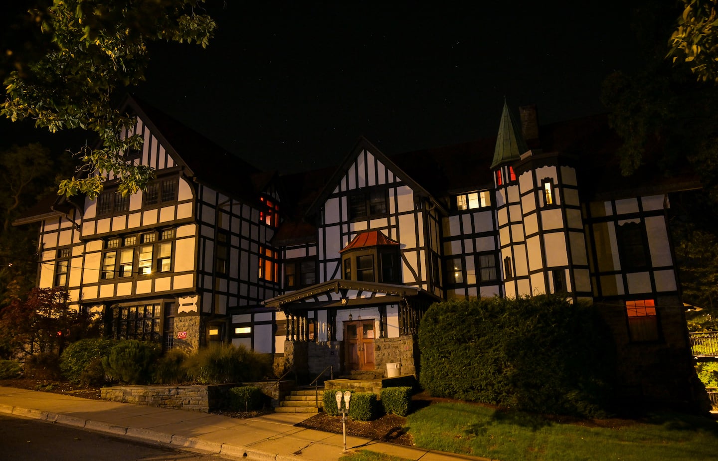 The fraternity house of Chi Phi, which was shut down in 2024, at Cornell University in Ithaca, N.Y.