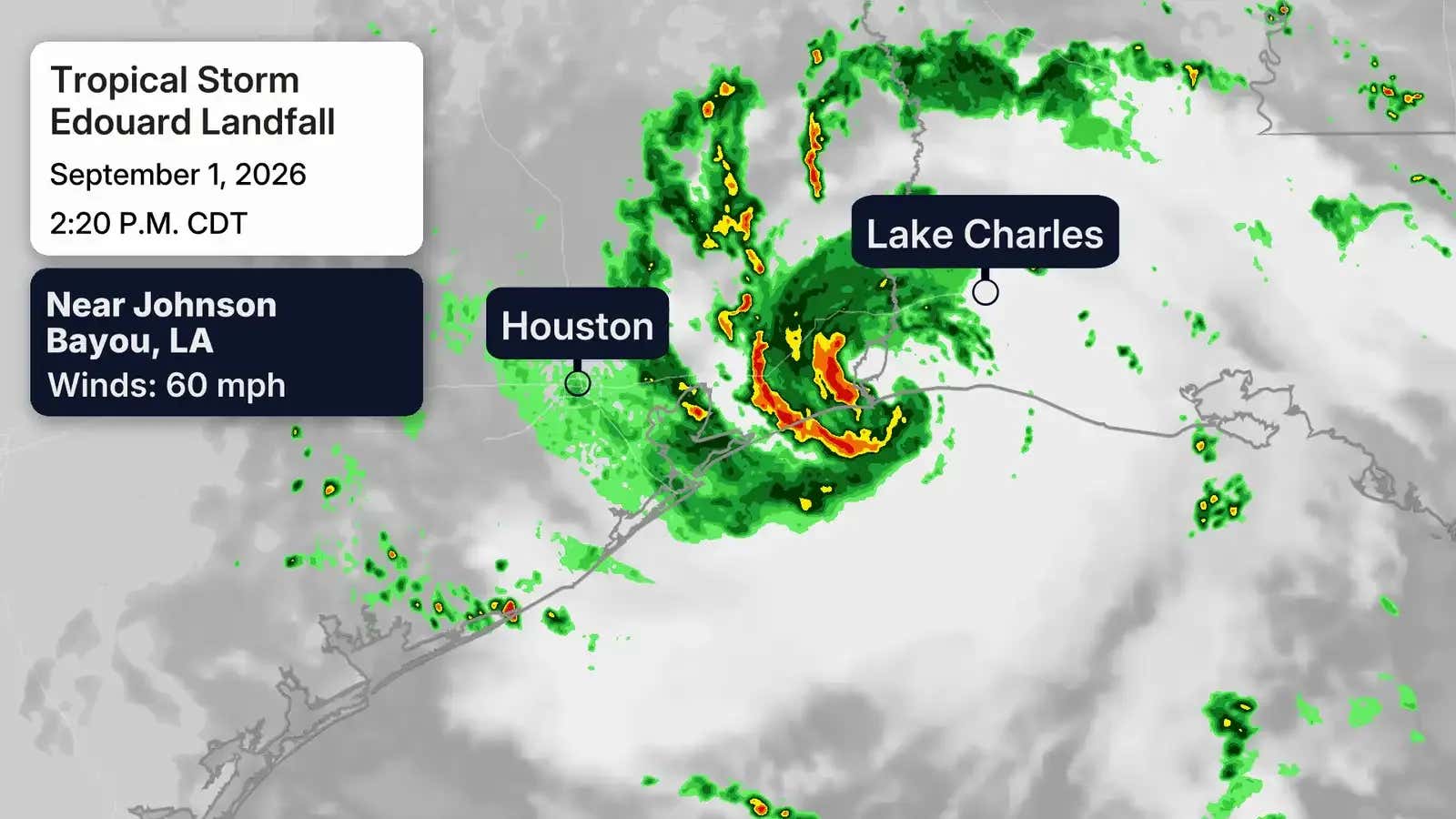 Edouard Landfall