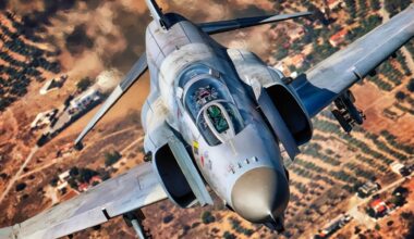 F-4 Phantom Fighter Flying High