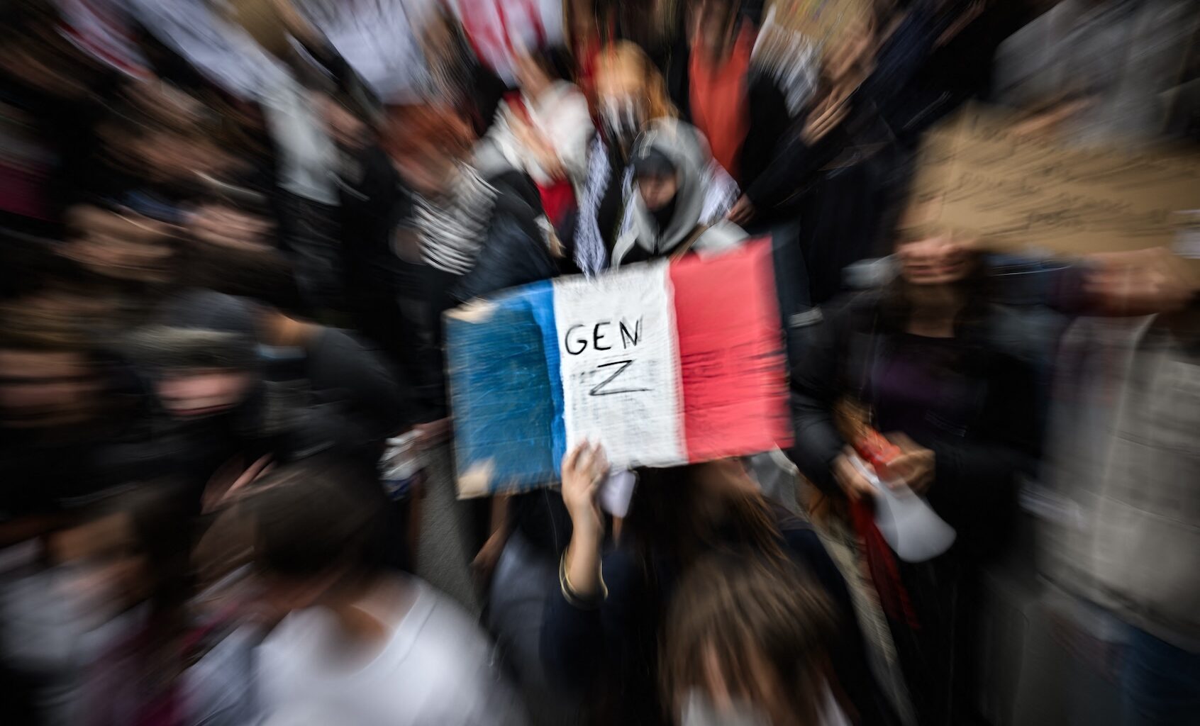 Thousands of students protest in Nantes, France, on Oct. 9, 2026, as part of a nationwide protest movement over learning conditions. (Loic Venance/AFP via Getty Images)