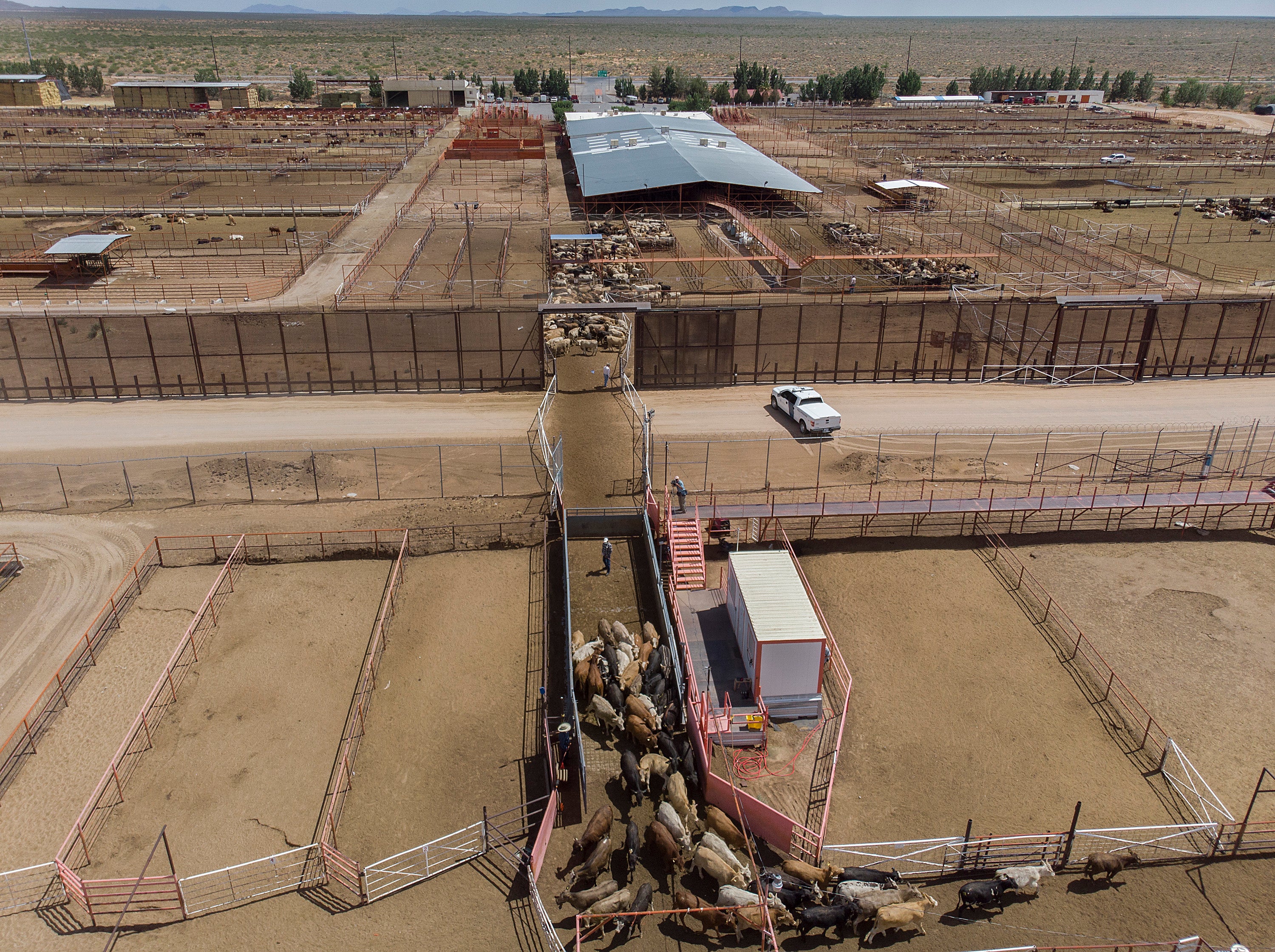 Part of a border wall between the US and Mexico