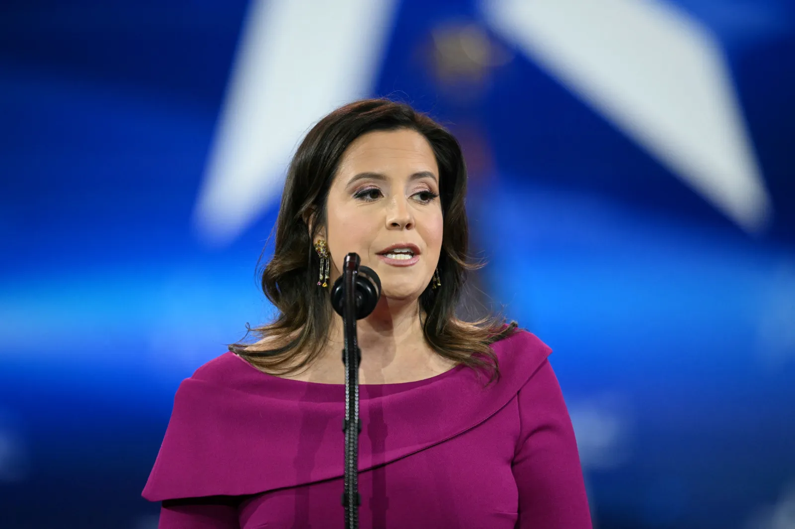 Representative Elise Stefanik speaks during the Conservative Political Action Conference (CPAC) in Oxon Hill, Maryland, on February 22, 2025.