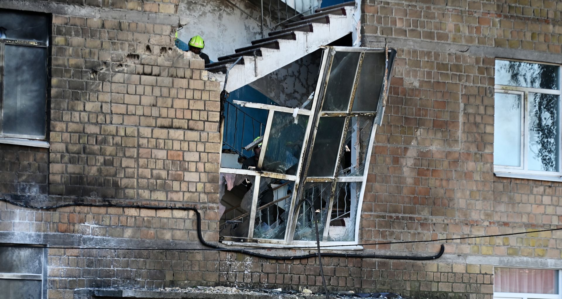 Russian drones strike Kyiv school, key bridge linking eastern, western banks of city