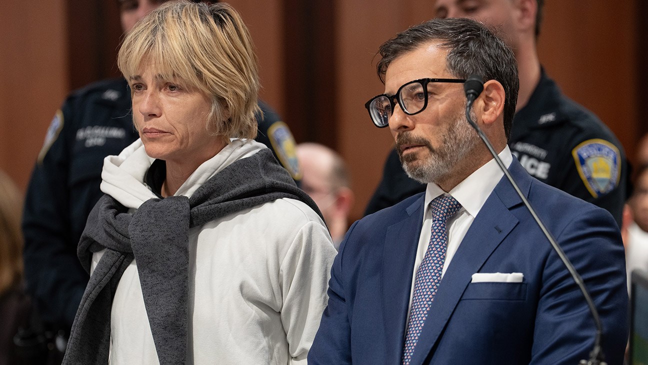 Selma Blair is pictured during her arraignment in Queens Criminal Court on Monday, October 12, 2026, in New York City after a mid-flight altercation on a plane that landed at JFK Airport the previous day.