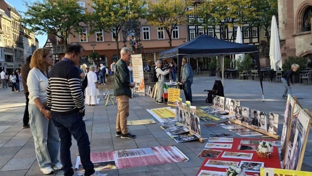 On October 6, 2026, NCRI supporters in Göttingen, Germany, held a book stand and photo exhibition in support of the “No to Execution Tuesdays” campaign inside Iran