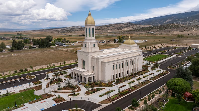 The Ephraim Utah Temple is photographed on its media day on Monday, Aug. 31, 2026.