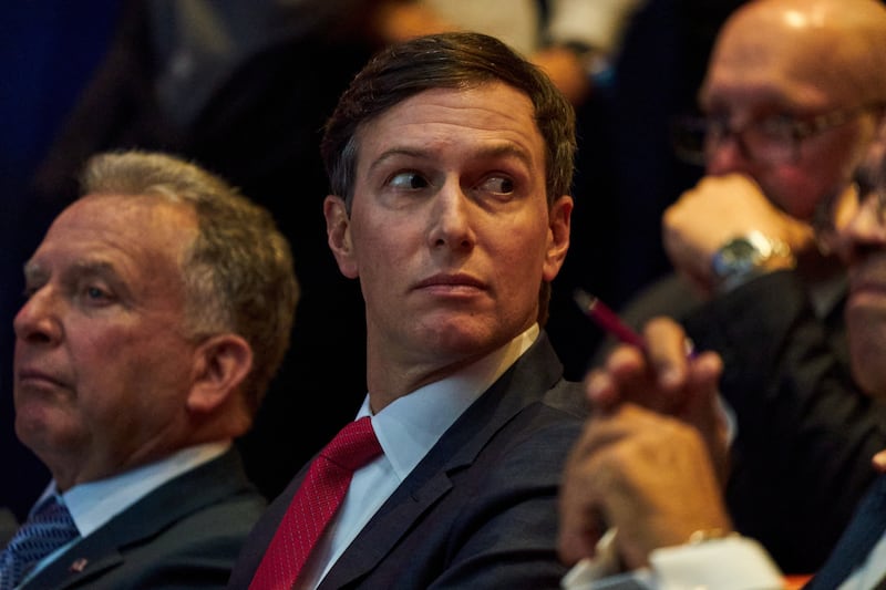 Steve Witkoff, US. President Donald Trump’s Special Envoy, and Jared Kushner, U.S. President Donald Trump's son-in-law, during a Board of Peace panel at the Whitby Hotel, on the sidelines of the 81st United Nations General Assembly in New York, U.S., September 23, 2026. REUTERS/Bing Guan