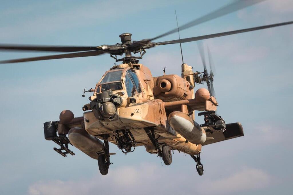 Apache attack helicopter (Photo: IDF Spokesperson's Unit) משרד הביטחון רוכש מחברת ׳אלביט מערכות׳ מערכות הגנה מתקדמות עבור מסוקי האפאצ׳י והבלקהוק של צה״ל בכ-200 מיליון ש״ח
