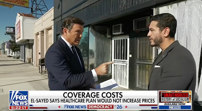 Bret Baier interviews Abdul El-Sayed on Fox News.