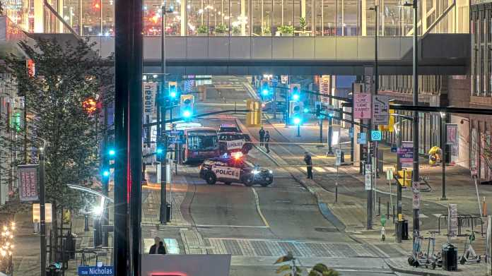 Two random stabbings downtown send man, woman to hospital